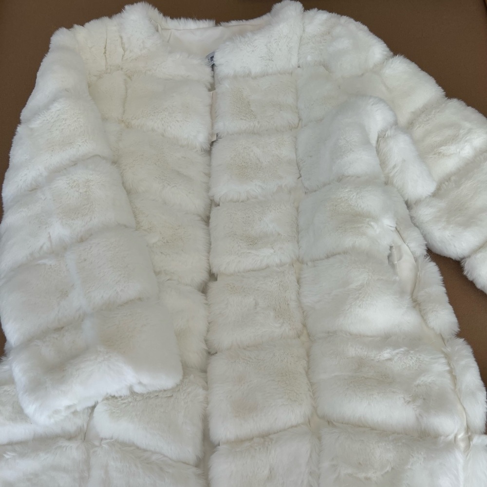 White Faux Fur Coat